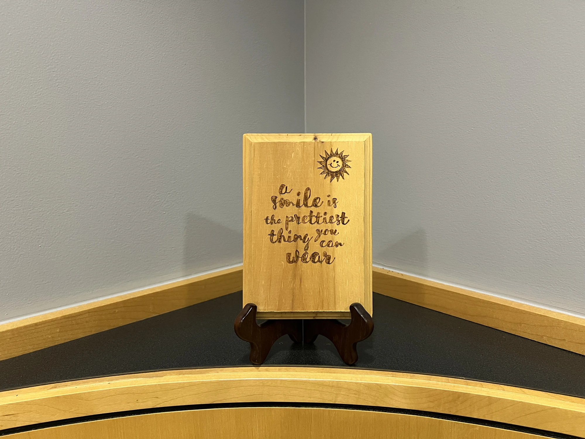 A smile sign at the Dentistry NW front desk