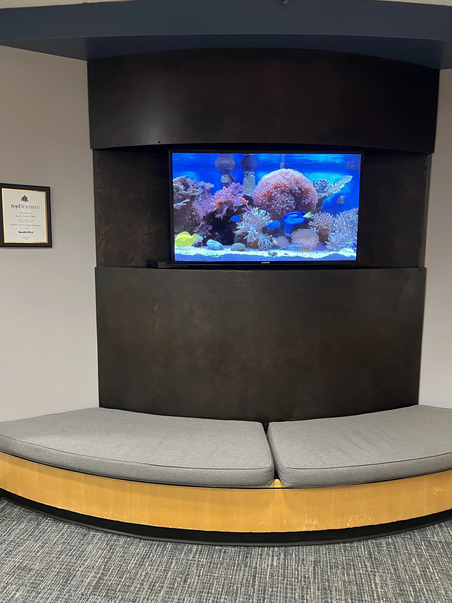A calm seating nook at Dentistry NW